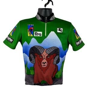 Vintage Giordana Cycling Jersey Ram Graphic 1994 Tour Dupont Colorado Size M